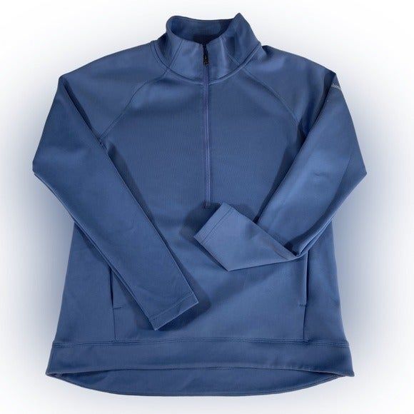 Columbia Women's Small Blue 1/4 Zip Mock Neck Long Sleeve Outdoor Shirt - Picture 1 of 8